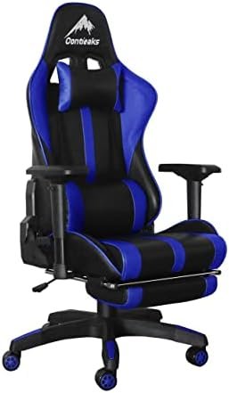 347810 Ruscel V2 Gaming Chair, Ottoman, Blue