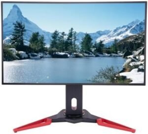 AXM 2789 27″ 16:9 WQHD Borderless IPS LCD Gaming Monitor, Black/Red