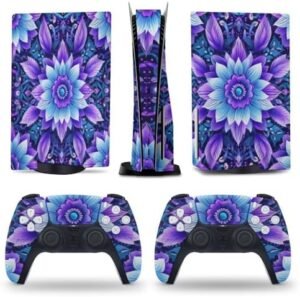 Bohemian Style Mandala Print for PS5 Skin Console and Controller Accessories Cover Skins Anime Vinyl Cover Sticker Full Set for Playstation5 Disc Edition