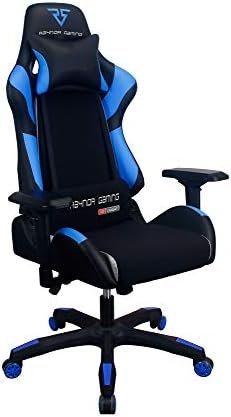 Energy Pro Series Gaming Chair Ergonomic Outlast Technology High-Back Racing Style Height Adjustable 4D Armrests Mesh and PU Leather with Lumbar Support Cushion and Headrest Pillow, Blue