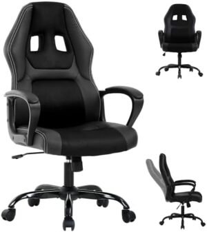 Ergonomic Gaming Chair Comfortable, Cheap Gamer Chair for Adults, Desk Chair Gaming Chair with Lumbar Support, Gaming Office Chair with Wheels for Teens