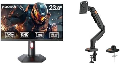 KOORUI 24″ Gaming Monitor, monitor arm