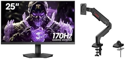 KOORUI 25inch Gaming Monitor, Monitor Arm