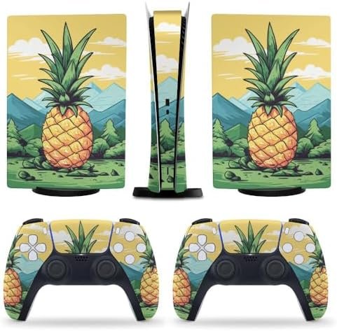 Mountain Big Pineapple for PS5 Skin Console and Controller Accessories Cover Skins Anime Vinyl Cover Sticker Full Set for Playstation5 Digital Version