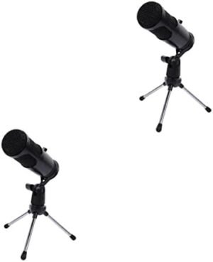 SUPVOX 2pcs USB Microphone Recording Accessory Microphone for Video Conference USB Streaming Microphone Mic for Streaming USB Condenser Microphone Computer Recording Condenser Mic