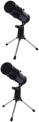 Toyvian 2pcs USB Microphone Condenser Microphone for Business Conference Condenser Microphone for Recording USB Streaming Microphone Recording Accessory Conference Call Microphone