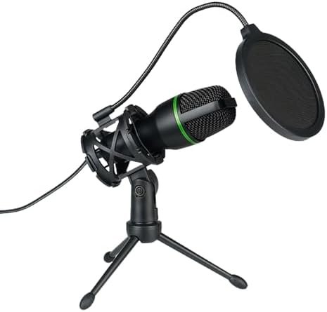 USB Microphone – Plug & Play PC Computer Podcast Mic Kit | Recording Accessories for Gamer | Podcast Microphone Kit for Streaming | USB Recording Microphone, Gamingg Mics Studio Microphone for Singing