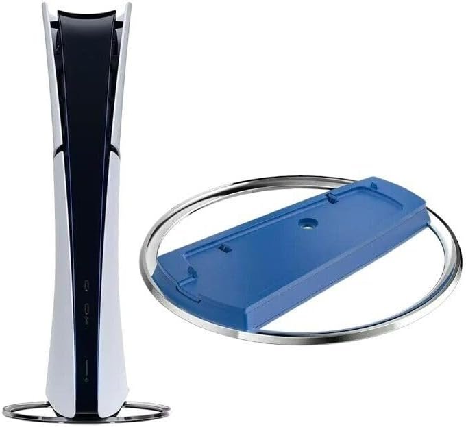 Vertical Stand for PS5 Consoles Compatible with Playstation 5 Slim Disc and Digital Edition Solid Base Accessories Blue Color