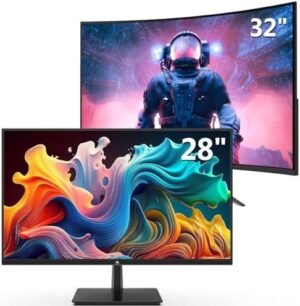 Z-Edge Business Monitor and Gaming Monitor Bundle [32-inch & 28-inch 2 Pack], 1080P+4K Resolution LED Backlight Monitor, with 240Hz(UG32P)/75Hz(U28I4K) Refresh Rate,DP+HDMI