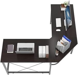 soges L Shaped Office Desk, L Desk Computer Corner Desk, 59 x 59 inches Large L Shaped Desk for Home Office, Sturdy Writing Desk Writing Workstation Gaming Table