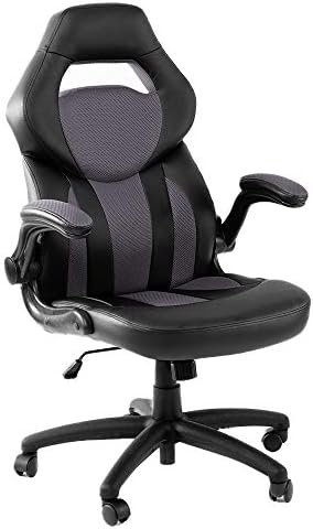 アイリスプラザ(IRIS PLAZA) 7160200F Gaming Chair, 70×66.5×106.5～115cm, a, Black