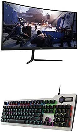 29″ Curved 100Hz LED Gaming Monitor and RGB Mechanical Gaming Keyboard K2063