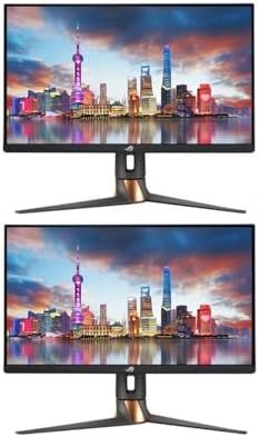 ASUS ROG Swift PG279QM 27-inch 2K QHD 240 Hz 1 ms Gaming Monitor, 2-Pack Bundle with DisplayPort, HDMI, USB Hub, Integrated Speakers