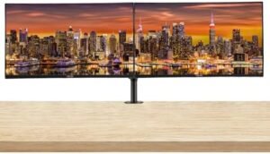 Asus TUF VG32UQA1A 32” 3840 x 2160 4K UHD 160 Hz 1 ms LCD Gaming Monitor 2-Pack Bundle with Low Motion Blur, Eye Care, FreeSync Premium, DisplayPort, HDMI, USB, Speakers, Desk Mount Dual Monitor Stand