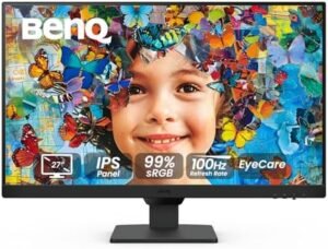 BenQ GW2790 100Hz Gaming Computer Monitor 27″ FHD 1920x1080p | IPS | Eye-Care Tech | Low Blue Light | Anti-Glare | Adaptive Brightness | Built-in Speakers | DisplayPort | HDMI x 2