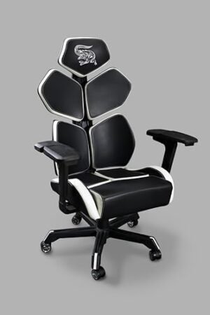 Caiman by OBEAST Heavy-Duty Gaming and Office Chair, 265-440 lbs Capacity, 2mm Steel Frame, Adjustable Headrest, 4D Armrest, Reclining