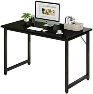 Dlrnwiro Computer Desk 39″ Home Office Desk Simple Writing Desk Work Desk Modern Vintage Desk Office Table Sturdy Laptop Desk PC Gaming Desk Home Desk Workstation