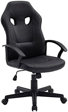 Linon Black Lars Adjustable Gaming Office Chair