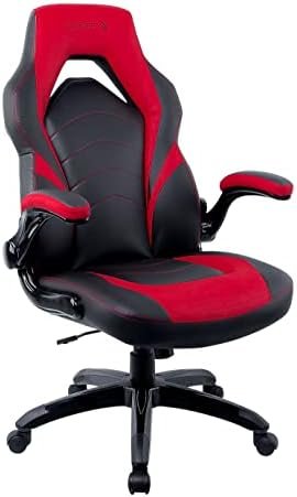 STAPLES Emerge Vortex Bonded Leather Gaming Chair, Black and Red, 2/Pack (58292-CCVS)