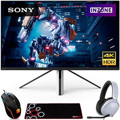 Sony 27″ INZONE M9 4K Gaming Monitor INZONE H3 Gaming Headset and Deco Gear Mouse Bundle