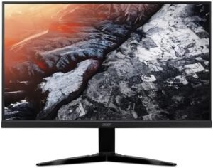 acer Nitro KG 27″ IPS FHD Gaming Monitor, 180Hz Refresh Rate, 1 ms Response Time, AMD FreeSync Premium, 1 x Display Port, 2 x HDMI Ports, UM.HX1AA.302 (Renewed)