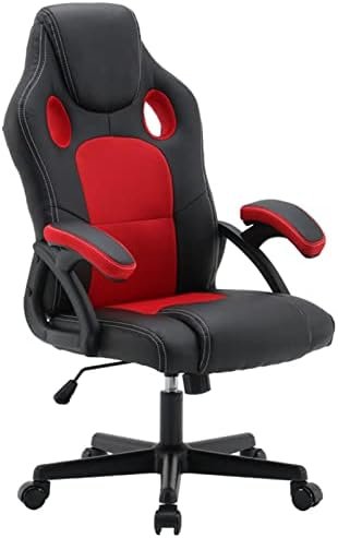 Computer Chair Cozy Computer Chair Racing Gaming Office Swivel Chair(Rojo)