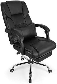 Computer Chair High-end PU Leather Release Gaming Chair Gaming Ergonomic Computer Chair Games Competitive Seat Home Office Chair Comfort Relieves Fatigue (Black)