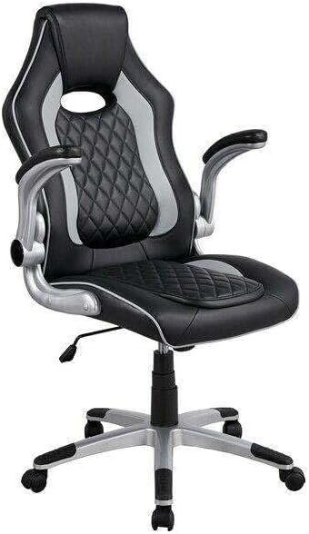 HKYH High Back Office Chair Ergonomic Swivel Desk Chair Executive Gaming Chair Grey HilariousM Gaming Chairs Computer Chairs Game Chair Video Game Chairs Computer Desk Chair